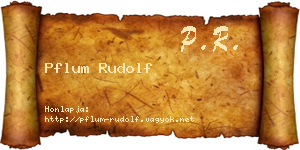 Pflum Rudolf névjegykártya